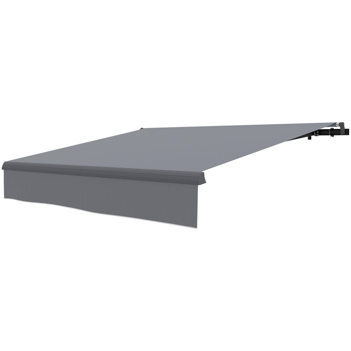 MARKISE mit Kurbel, UV-Schutz, 295 x 200 cm, Grau - Grau, Metall (295/400/200cm) - Vallsero