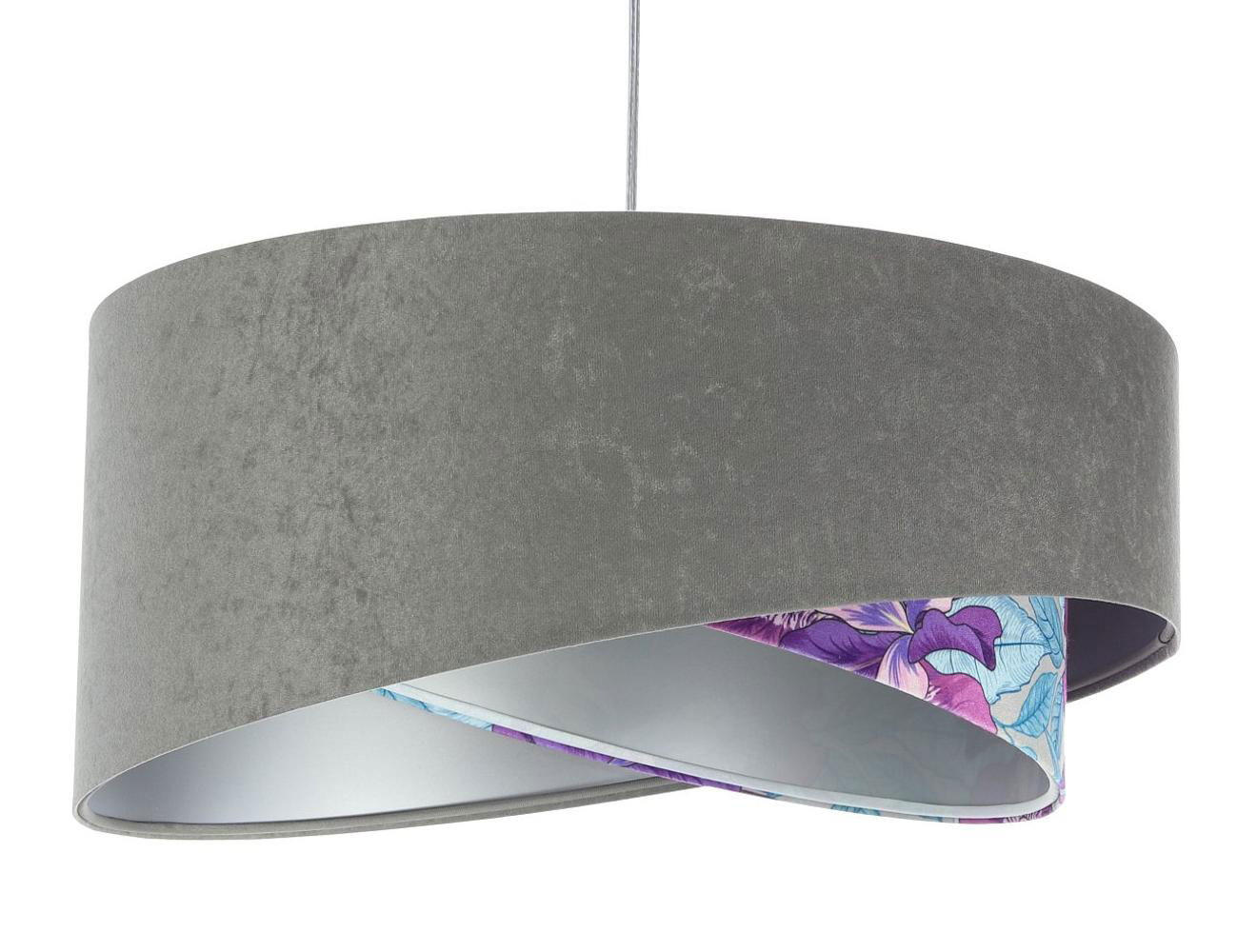 HÄNGELEUCHTE Grau 50/23 cm - Lila, Kunststoff (50/1.3/23cm) - ONZENO