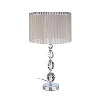 NACHTTISCHLAMPE - Multicolor, Glas/Textil (29.5/29.5/53cm) - Relaxdays