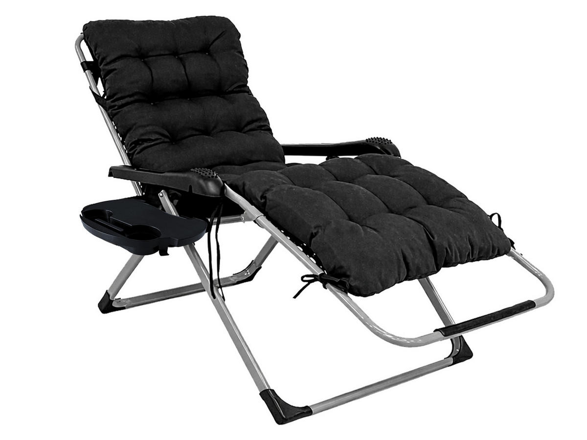 LIEGESTUHL mit extra dicker Auflage, Anthrazit - Anthrazit/Schwarz, Metall (73/110/81cm) - QUICK STAR
