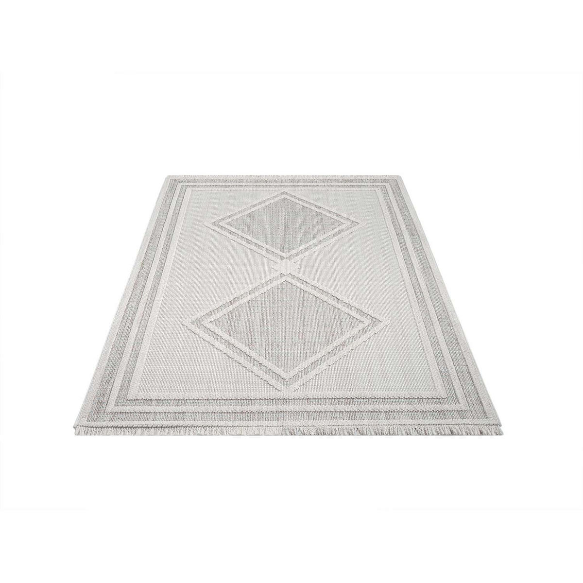 KURZFLOR-TEPPICH Lindo 8853 Grün 160x230 cm - Grau/Grün, Textil (160/230cm) - carpet city