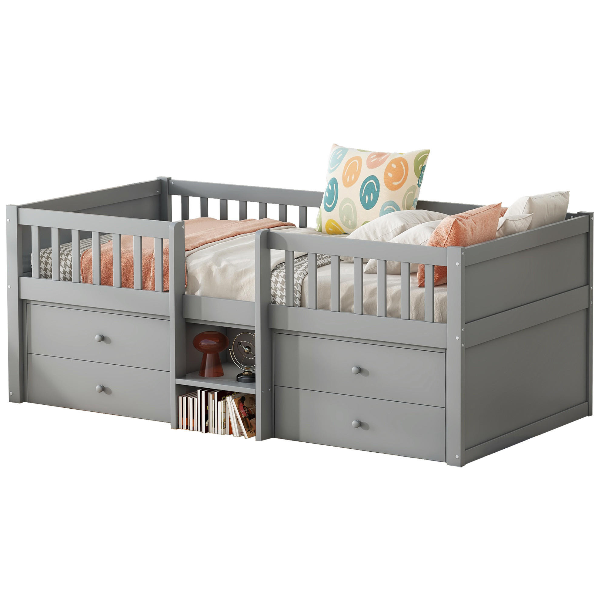 Beauniv Bett Grau 90x200 cm