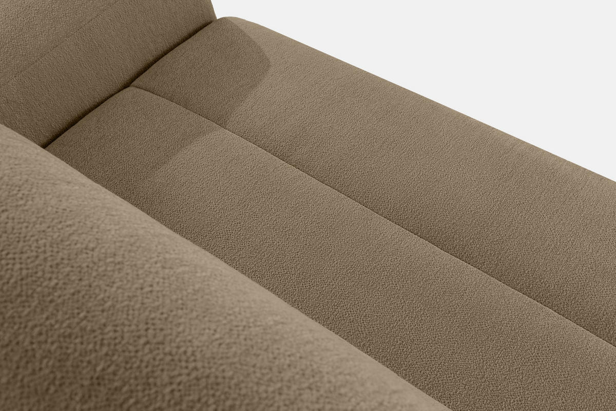 ECKSOFA LINKS BLUME, Dunkelbeige - Beige, Holz/Holzwerkstoff (271/164cm) - KONSIMO®