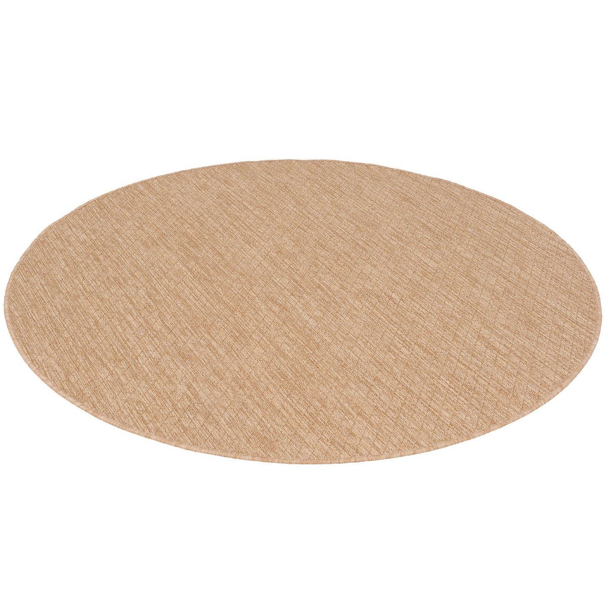 IN- & OUTDOOR FLACHGEWEBE TEPPICH PORTO RUND - Beige, Textil (200/200cm) - Snapstyle