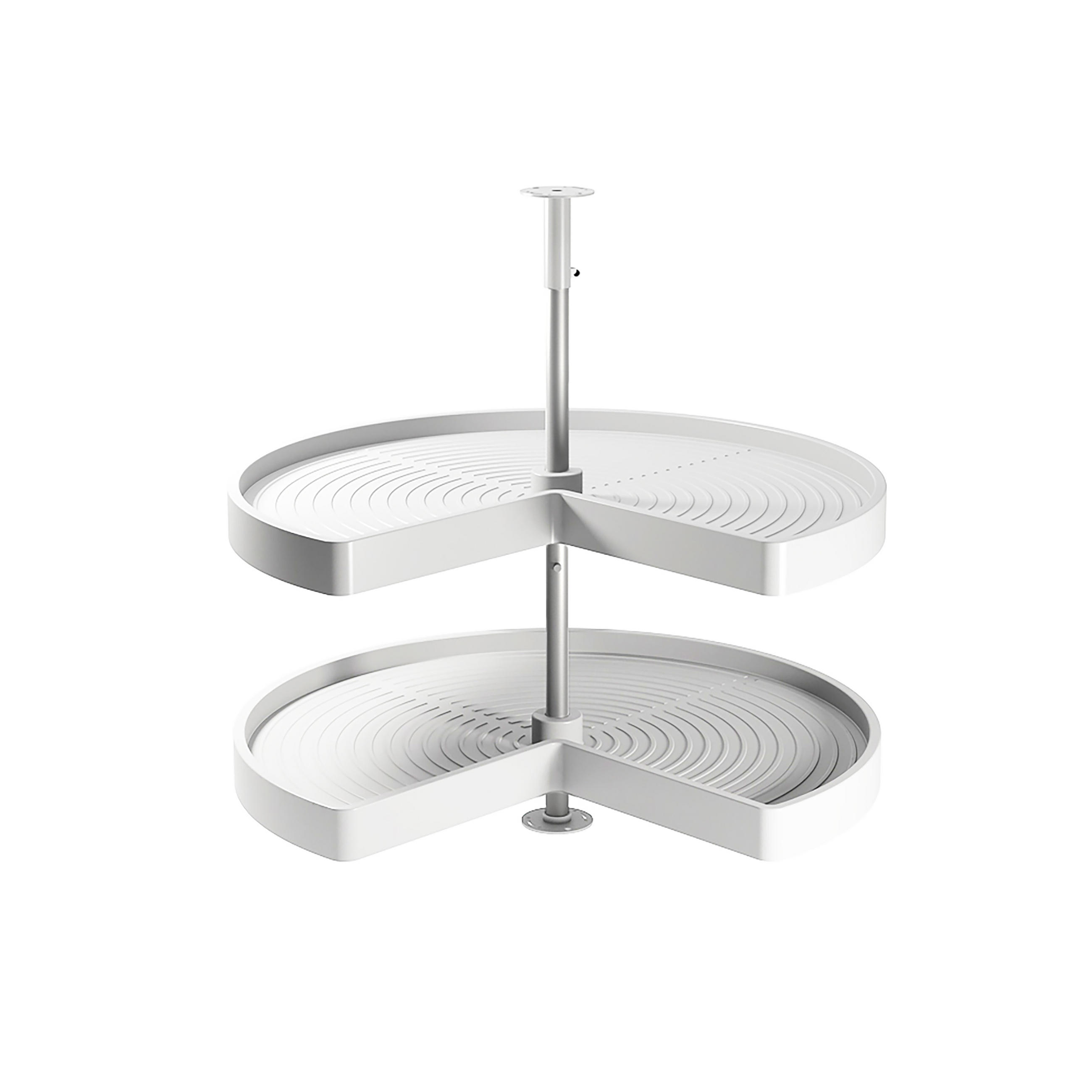 DREHPLATTEN Shelvo 3/4, für 800mm Modul, Kunststoff und Aluminium, weiss 2er-set - Weiß, Kunststoff (80/77/80cm) - EMUCA