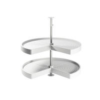 DREHPLATTEN Shelvo 3/4, für 800mm Modul, Kunststoff und Aluminium, weiss 2er-set - Weiß, Kunststoff (80/77/80cm) - EMUCA