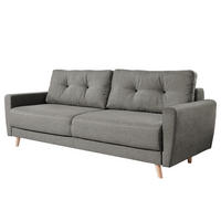 3-SITZER SOFA - Grau, Textil (220/90/90cm) - home24