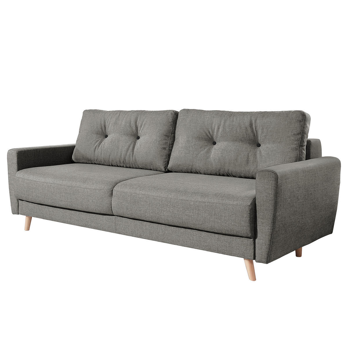 3-SITZER SOFA - Grau, Textil (220/90/90cm) - home24