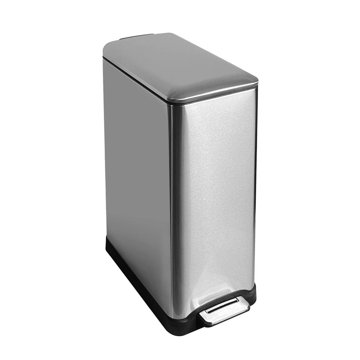 ABFALLEIMER EDGE silber - Silberfarben, Metall (56/67.5/28cm) - Kitchen Move