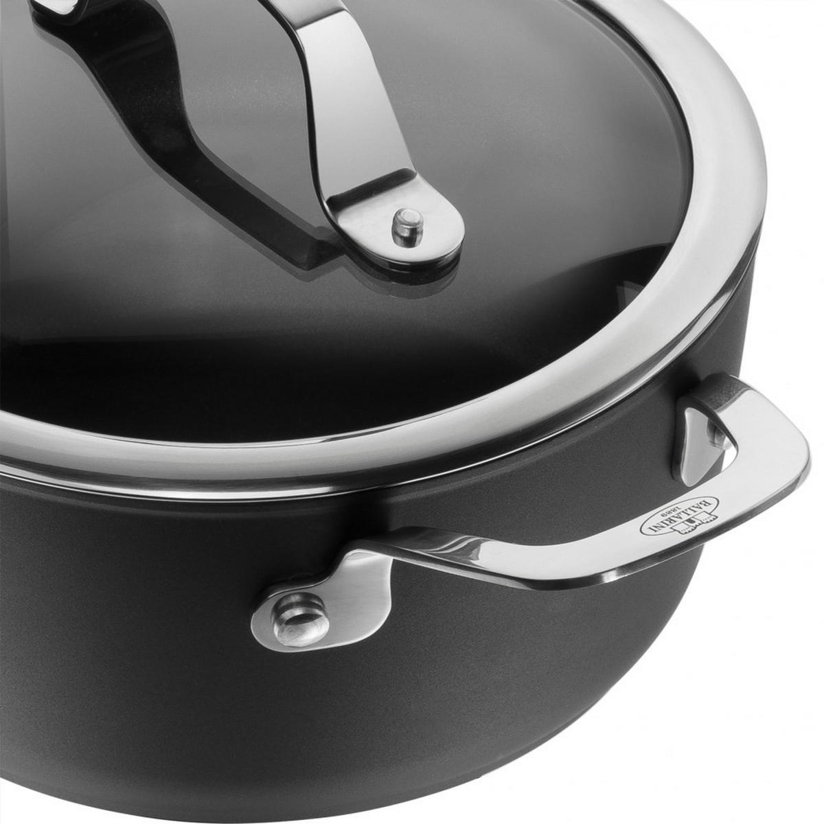 TOPF Schwarz 27/21/13 cm ALBG2LD20D - Schwarz, Metall (20cm) - Ballarini