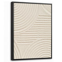 LEINWAND Bilder mit Rahmen - Muster - Abstrakt - Weiß - 30x40 - Beige, Textil (30/40cm) - MuchoWow