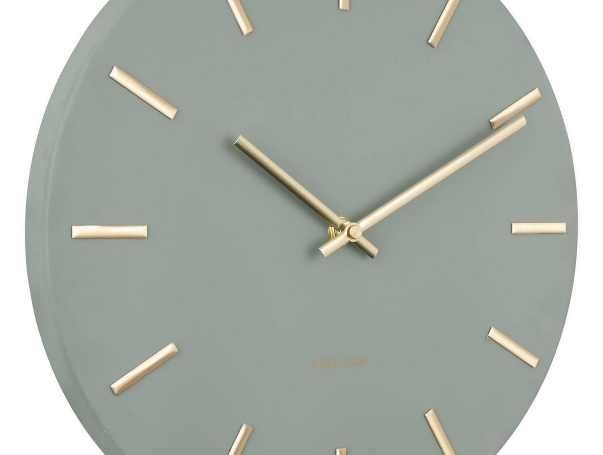 WANDUHR Charm Ø30 cm - Grün, Metall (30/30/3.5cm) - Karlsson
