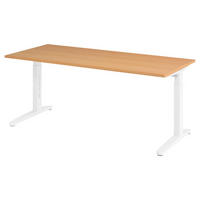 SCHREIBTISCH Serie-XB 80/180/74 cm in Buchefarben/Weiß - Buchefarben/Weiß, Holzwerkstoff (80/180/74cm) - bümö