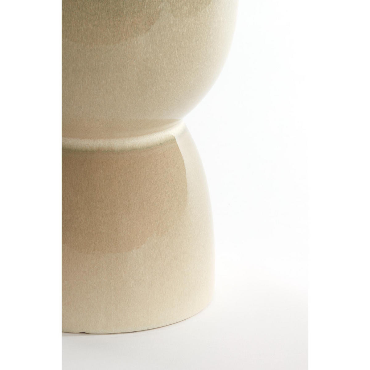 BEISTELLTISCH Finca Weiß 28.5/28.5/42 cm - Weiß, Keramik (28.5/28.5/42cm) - Light & Living