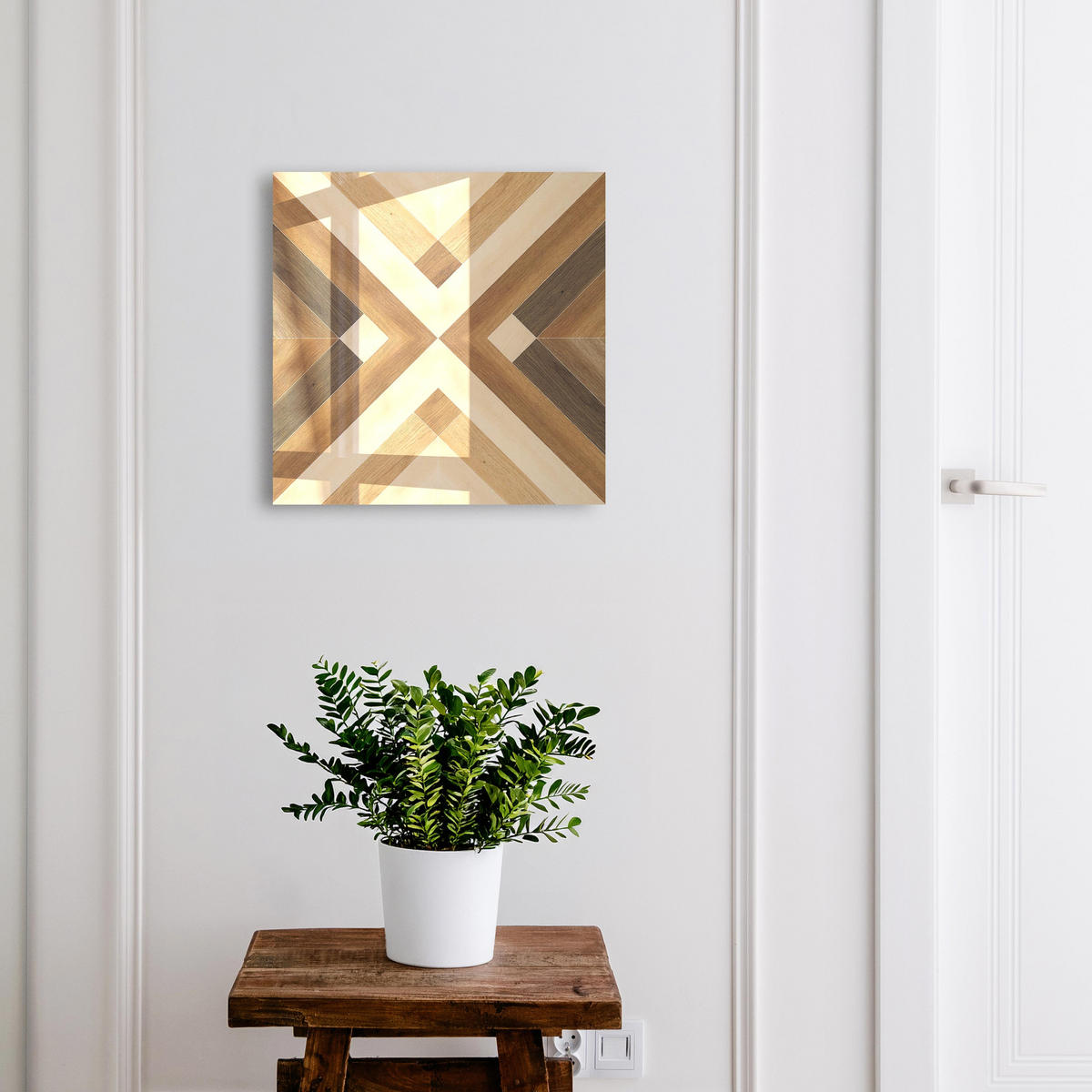 SCHLÜSSELBOX Schwarz 30x30 cm- Türöffnung nach rechts - Eleganz aus Holz - Braun, Metall (30/30/5cm) - TULUP