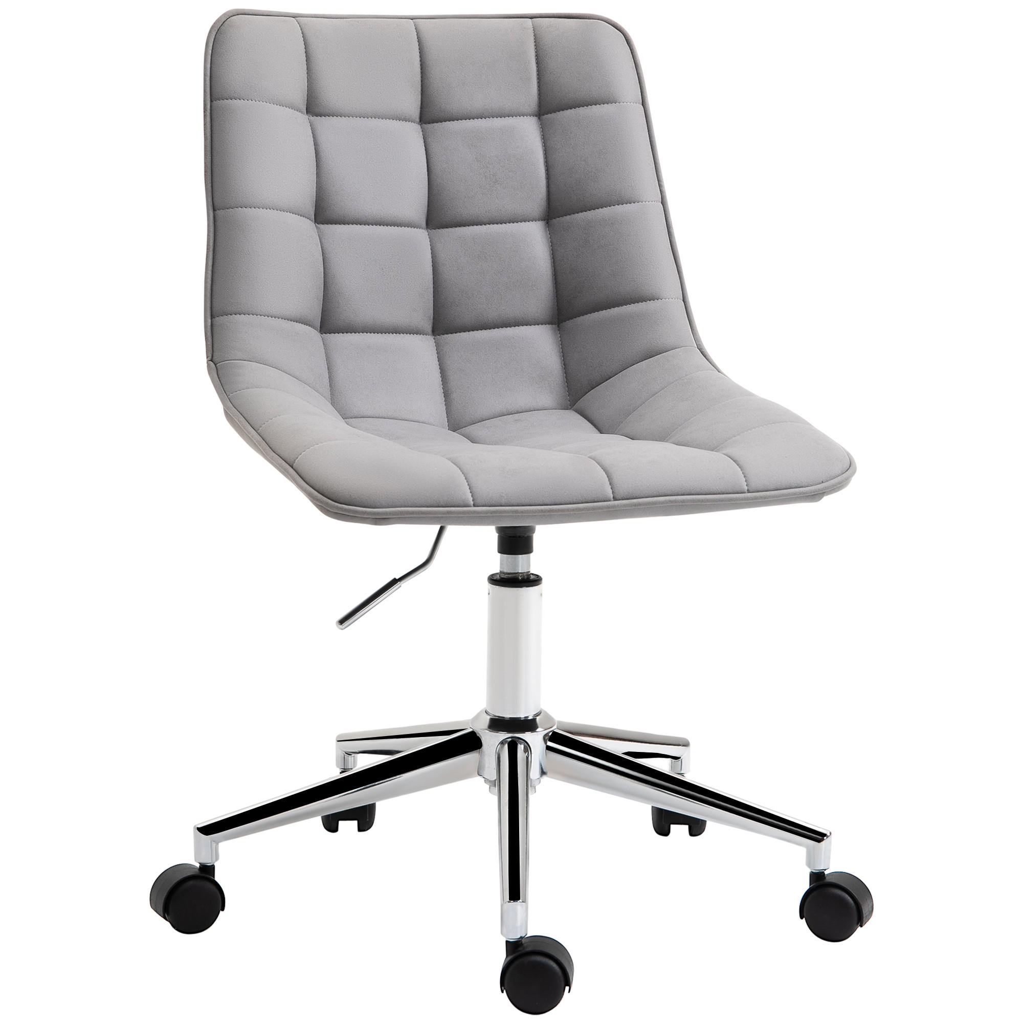 BÜROSTUHL, Mikrofaser, Hellgrau - Hellgrau, Kunststoff (60/90/60cm) - Vinsetto