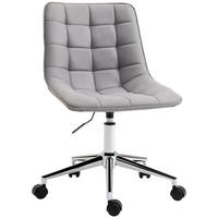BÜROSTUHL Schreibtischstuhl höhenverstellbar 360° drehbar Mikrofaser Hellgrau - Hellgrau, Kunststoff (60/90/60cm) - Vinsetto