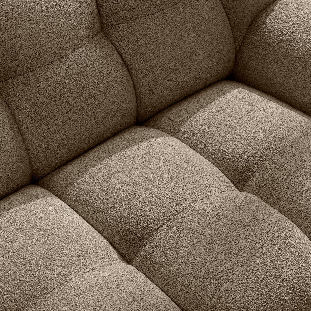 EINZELSOFA VENA Bouclé, Beige - Beige, Holz/Textil (254/72/105cm) - KONSIMO®