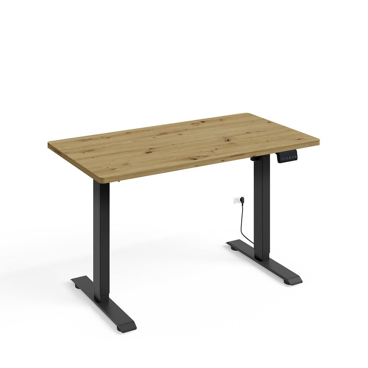 SCHREIBTISCH Ergo Holz und Schwarz - Schwarz, Holzwerkstoff (65/120/73cm) - Petits-meubles