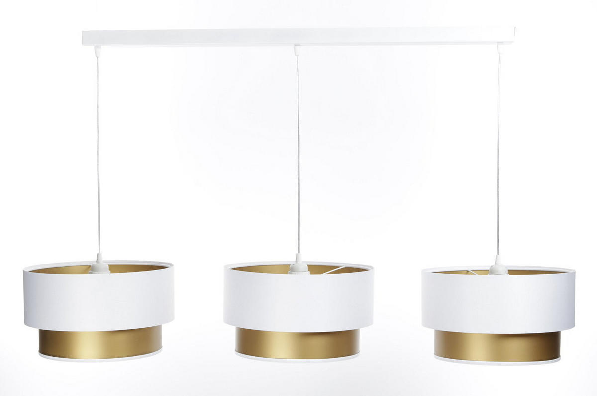 HÄNGELEUCHTE Gold 30/88 cm - Weiß, Kunststoff (30/2.6/88cm) - ONZENO