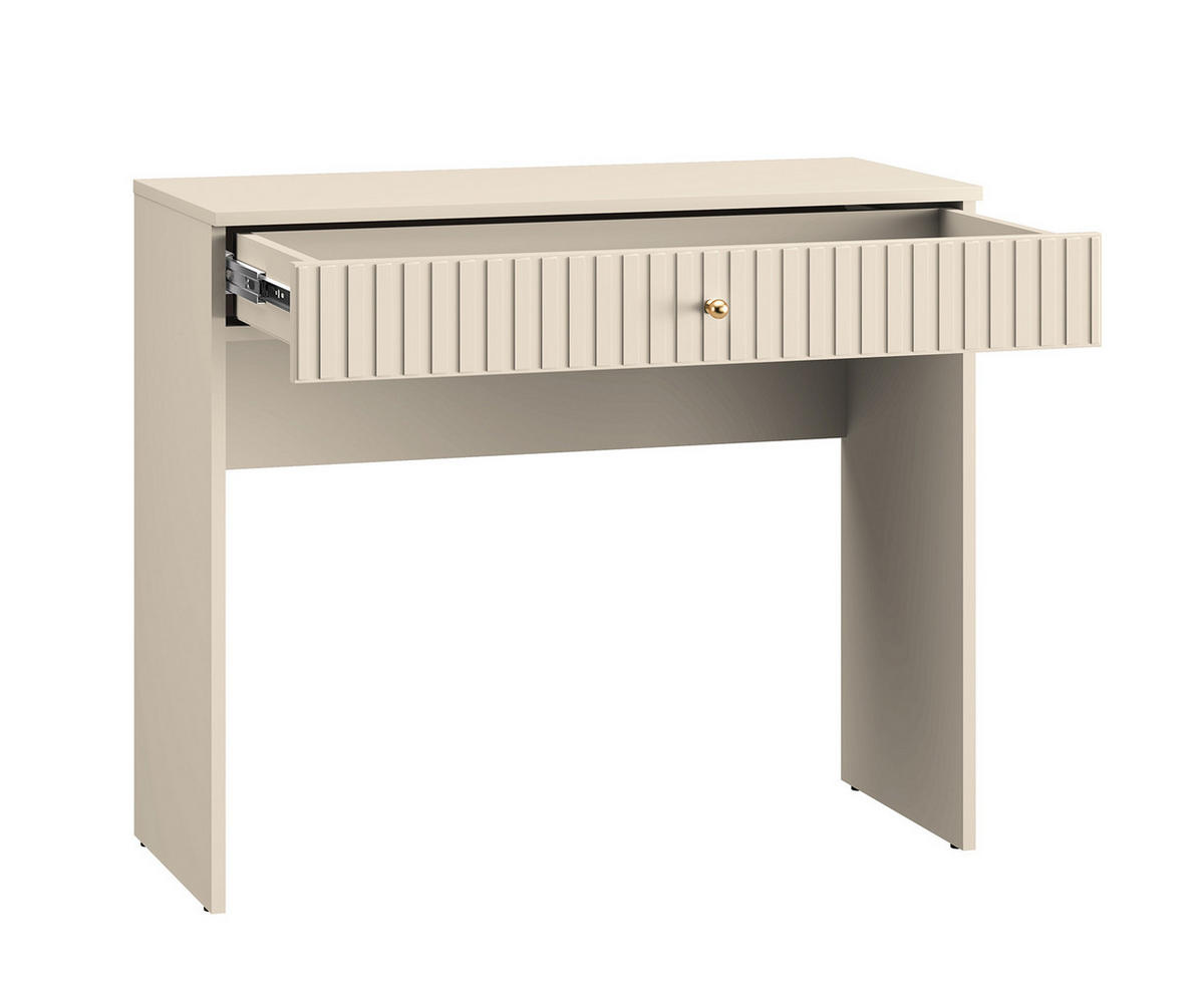 SCHMINKTISCH Sophie kaschmir matt 92 / 40 / 78cm - Braun, Holz/Holzwerkstoff (40/92/78cm) - Feldmann-Wohnen