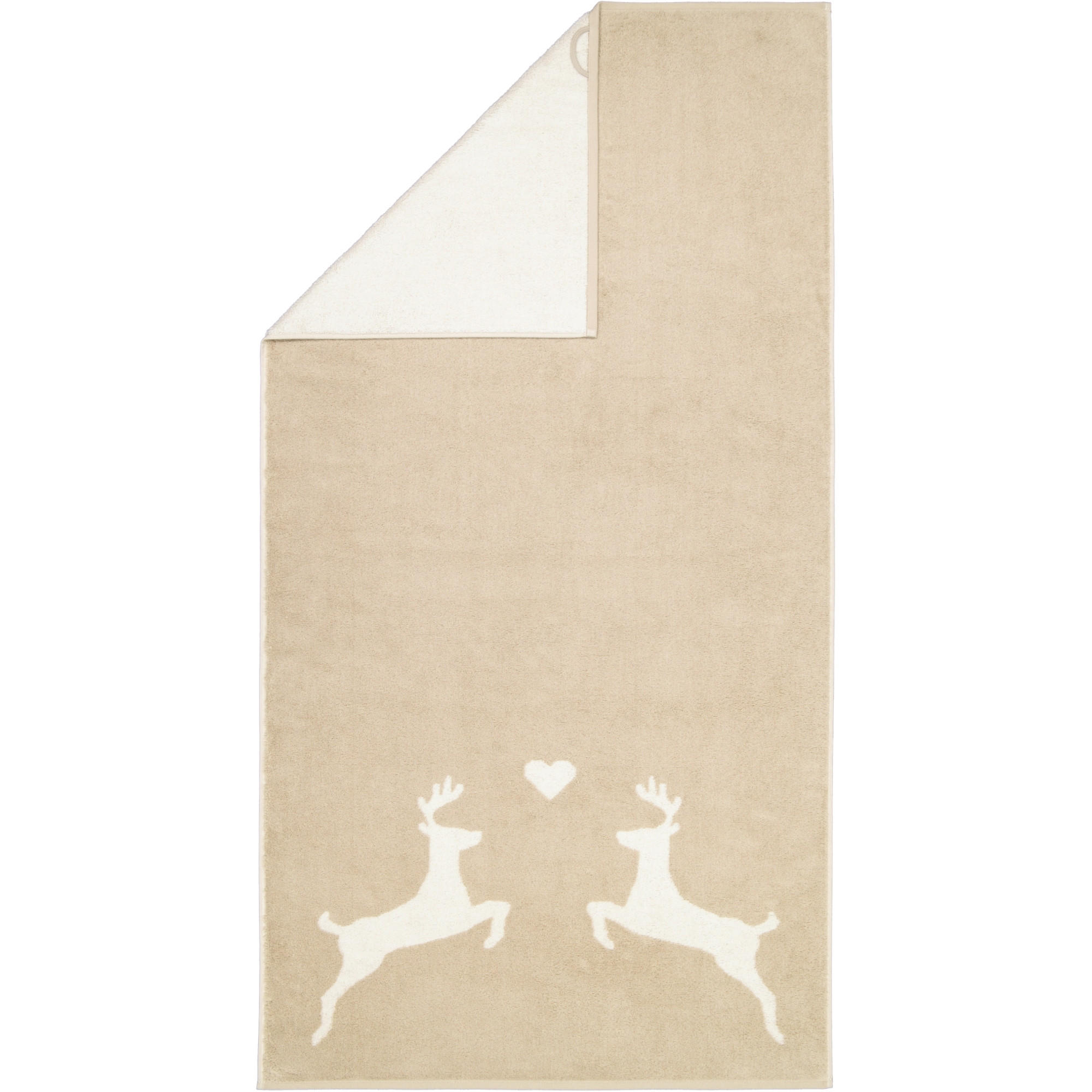 DUSCHTUCH ALPENCHIC EDITION HIRSCHE 6228 NATUR - 33 - Beige, Textil (70/140cm) - Cawoe