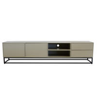 TV-MÖBEL aus Mangoholz 210cm, taupe - Taupe, Holz (210/50/42cm) - Giga Meubel