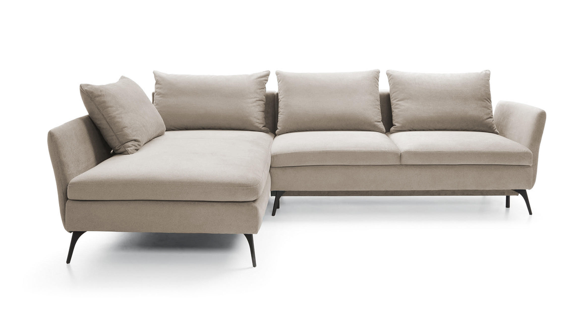 ECKSOFA Demisbal Beige mit Bettkasten - Beige, Textil (282/182cm) - Selsey