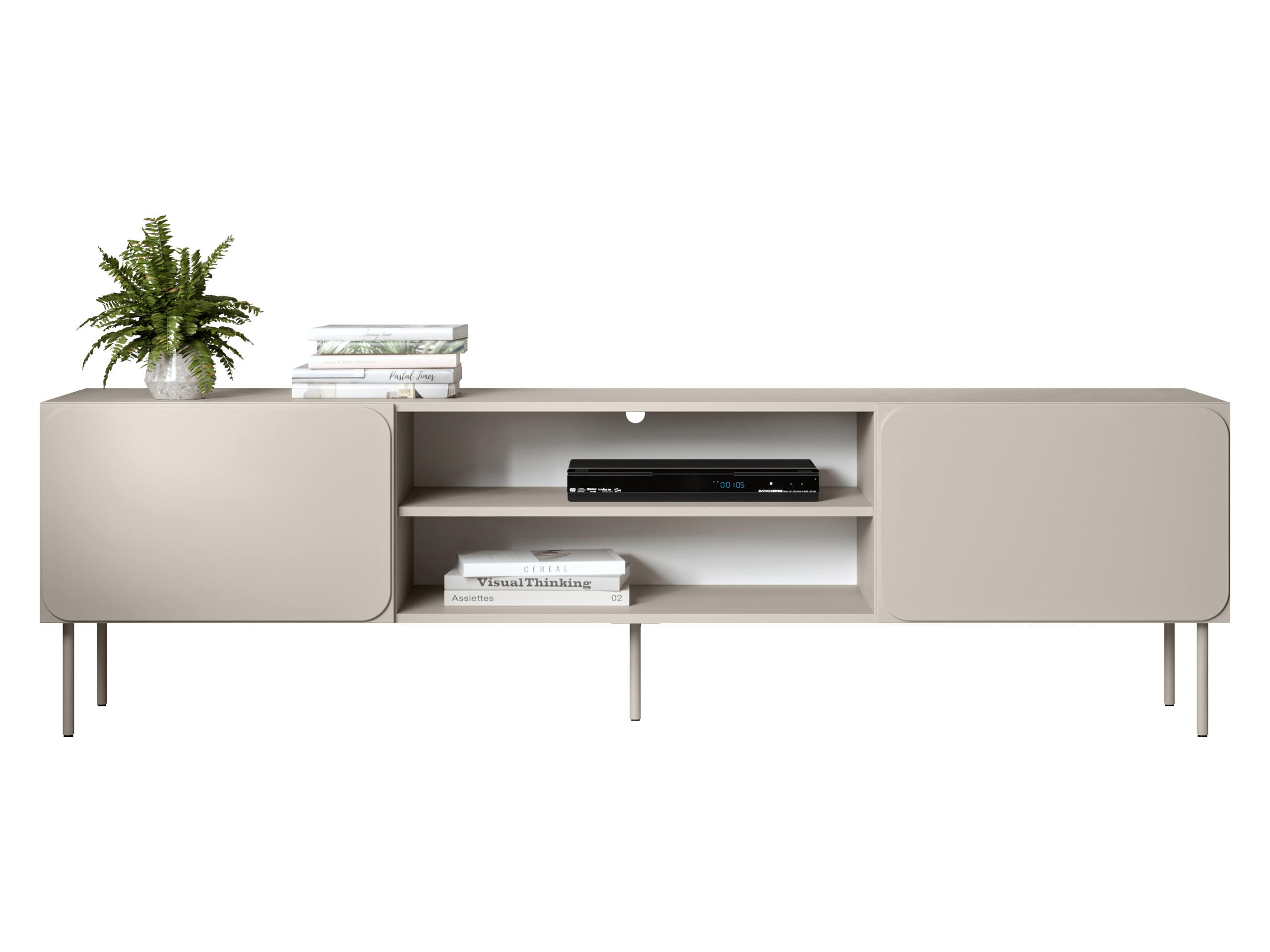 TV-LOWBOARD Rafael 200 EF - Kaschmir, Holzwerkstoff/Metall (200/58/40cm) - MIRJAN24