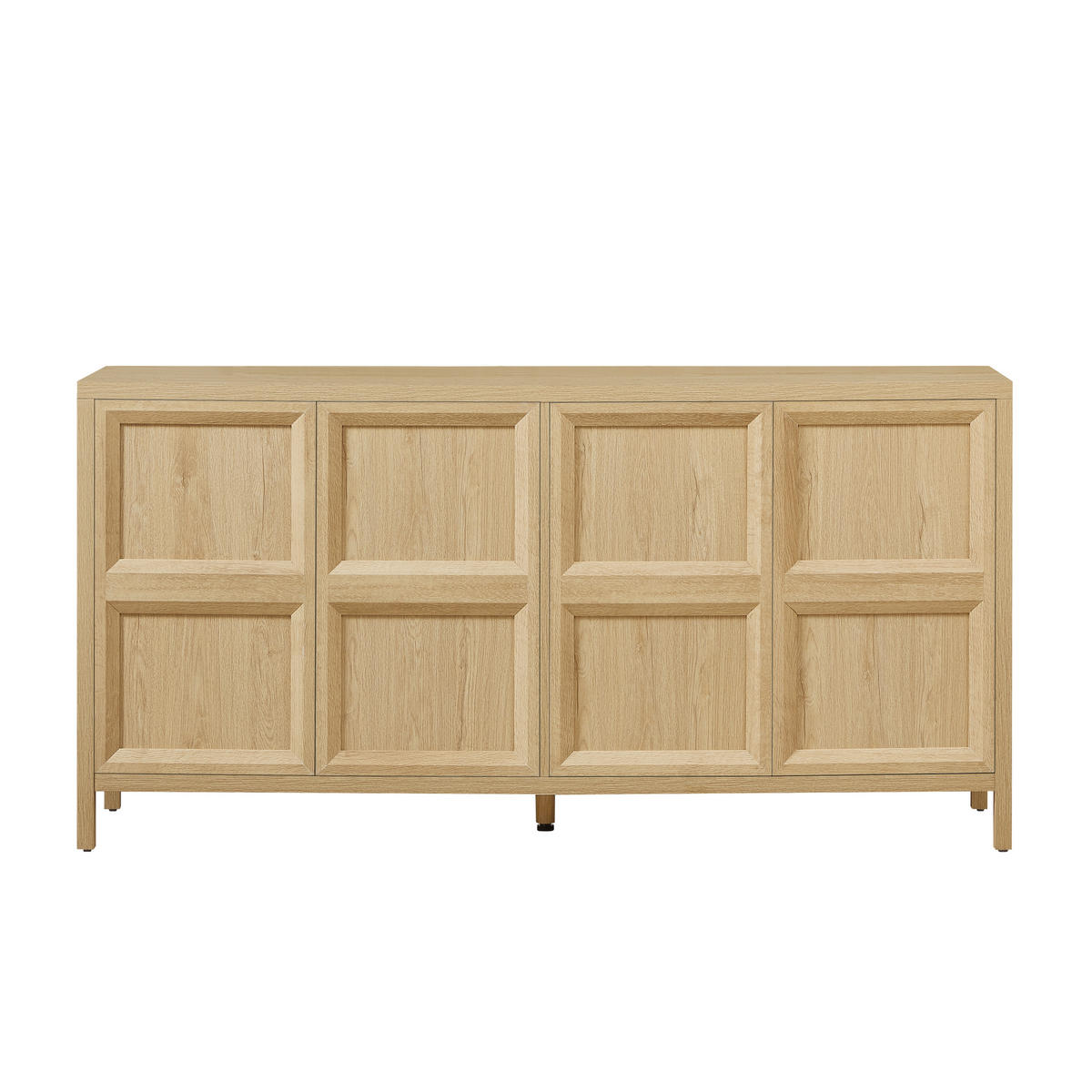 SIDEBOARD 160/40/80 cm eichefarben aus MDF mit Tip-On - Eichefarben, Holzwerkstoff (160/80/40cm) - OKWISH