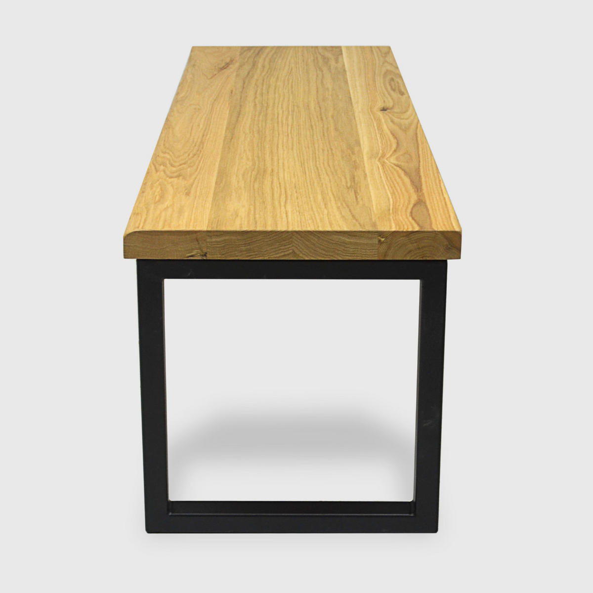 MASSIVHOLZBANK ohne Lehne fürs Wohnzimmer HUGON - Eichefarben, Holz (105/45/40cm) - Rawood Furniture