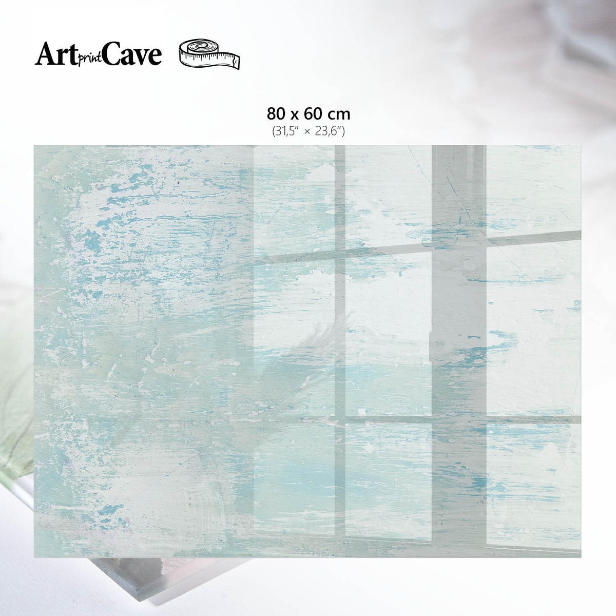 GLASPLATTE 80x60 cm – Malerische Textur - Braun, Glas (0.4/80/60cm) - ArtPrintCave