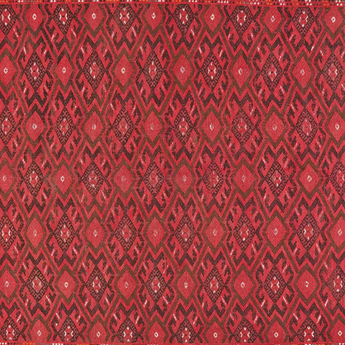 HANDWEBTEPPICH Kelim Kordi Rot 307/180 cm Schurwolle - Rot, Textil (180/307cm) - Looma