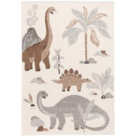 KINDER TEPPICH SOFTSTAR KIDS DINOWELT - Grau, Textil (160/230cm) - Pergamon