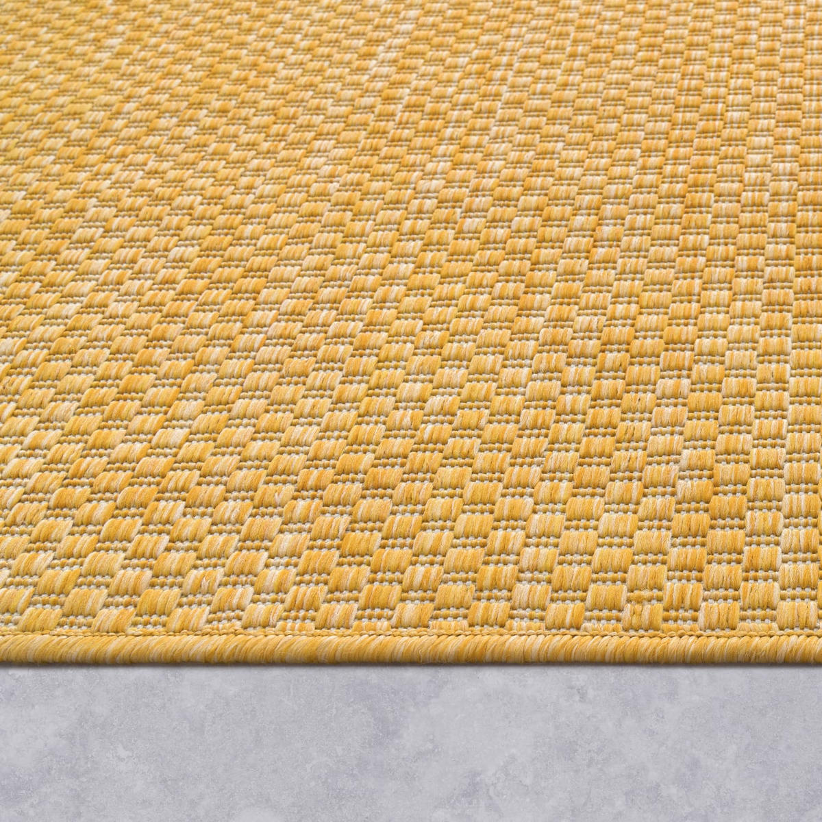 TEPPICH Kurzflor Unifarben Wohnzimmer schmutzabweisend Gelb Rechteckig 160x220 - Gelb, Textil (160/220cm) - KADIMA DESIGN