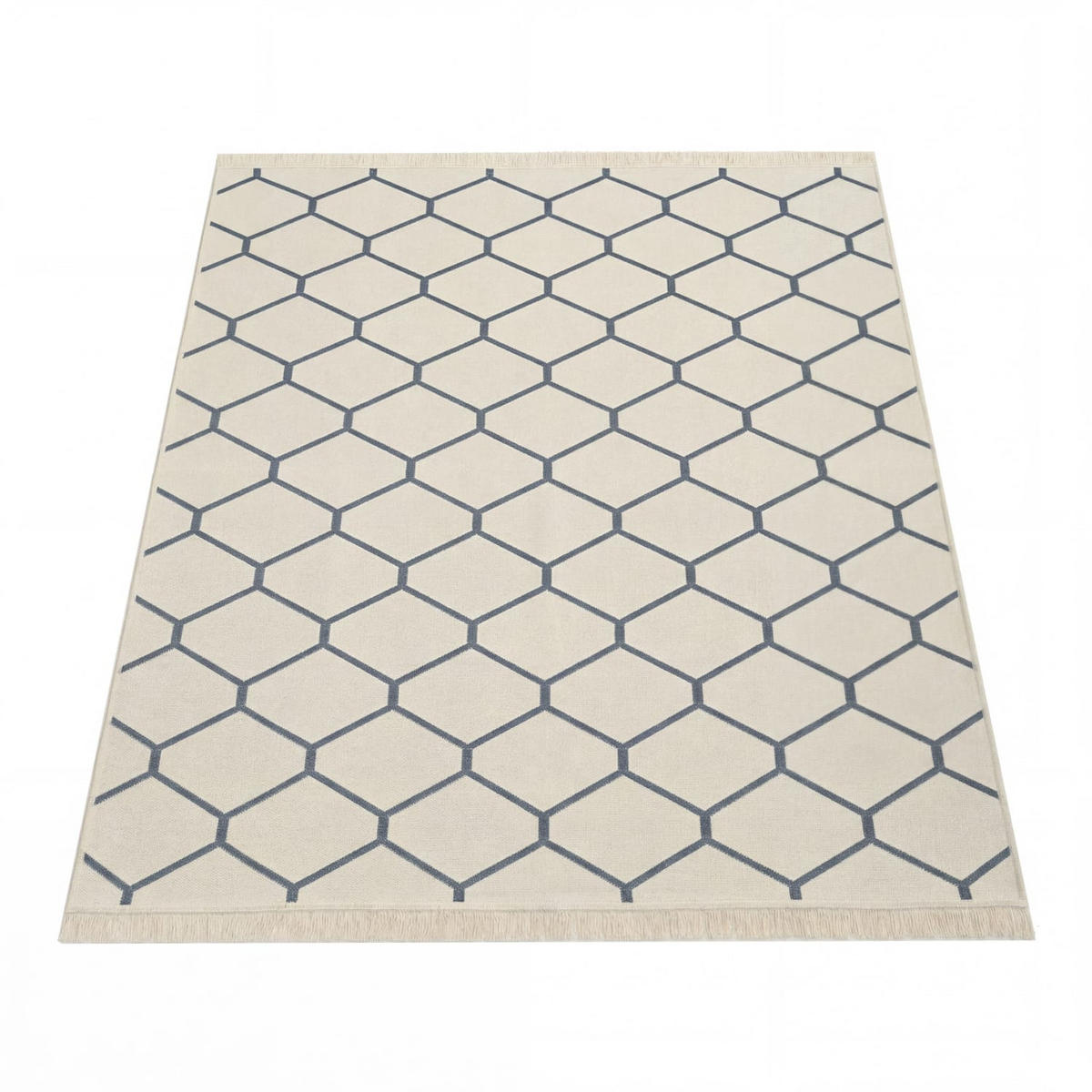 KURZFLORTEPPICH 140/200 cm Skandi Kilim 145 - Grau, Naturmaterialien (140/200cm) - Paco Home