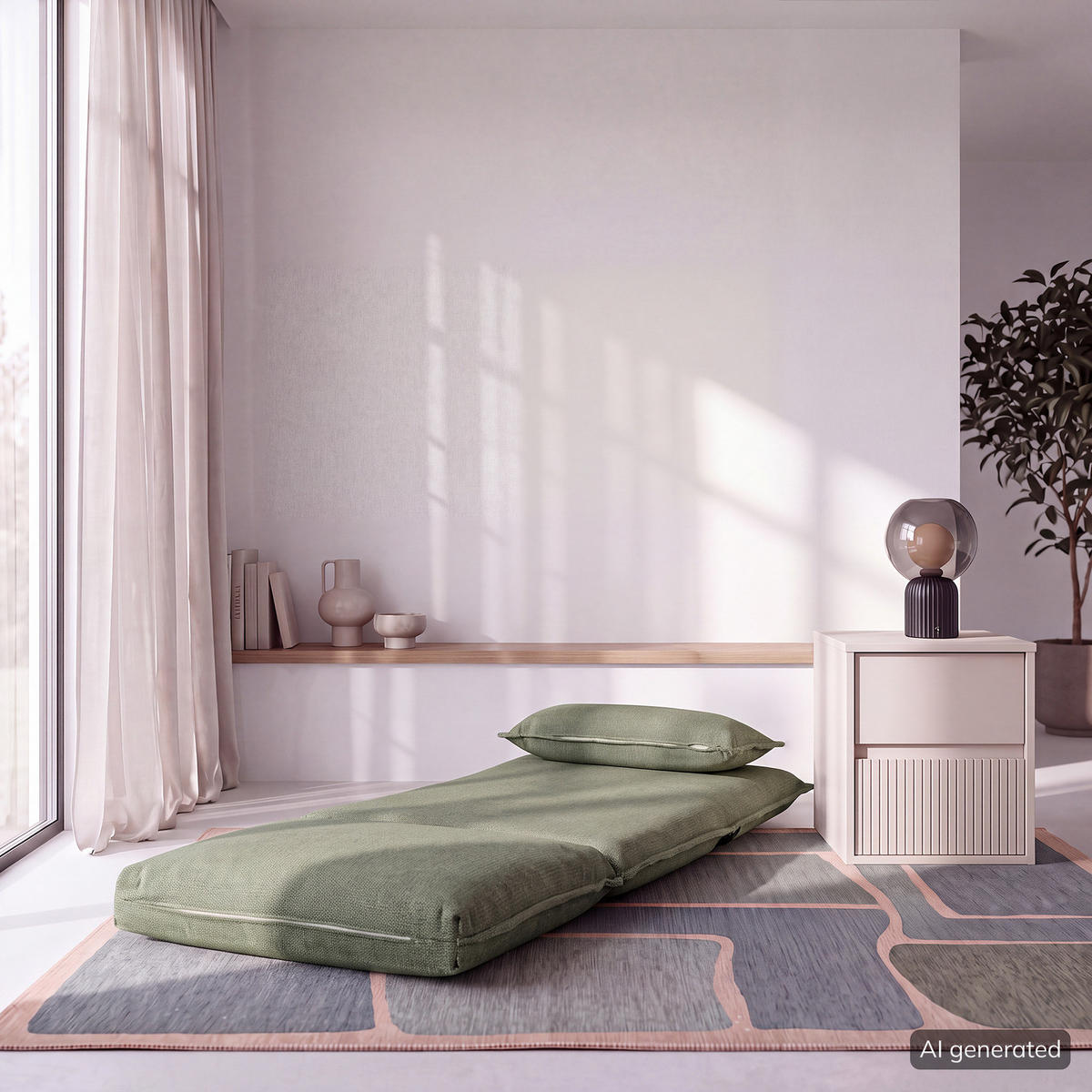 SCHLAFSESSEL - Grün, Textil (78/56/77cm) - home24