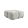 POUF Chenille Stoff Grau - Hellgrau/Schwarz, Kunststoff/Textil (95/41/95cm) - Makamii