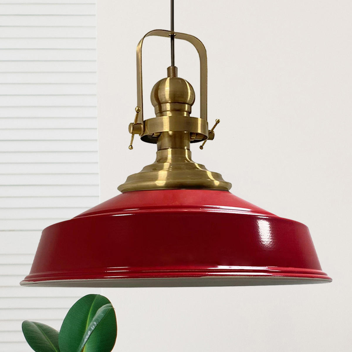 PENDELLEUCHTE Asletl 41/38 cm - Rot, Metall (41/38cm) - Bamyum