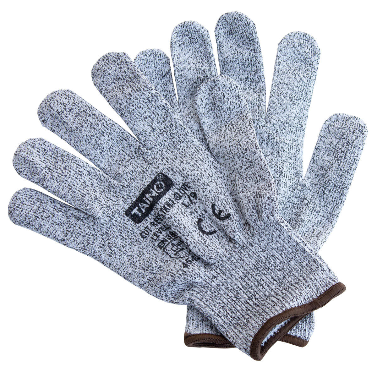 SCHNITTSCHUTZHANDSCHUHE 2er Set M+L - Grau, Textil (12/23cm) - TAINO