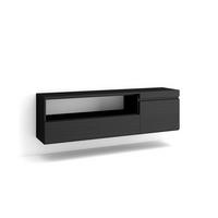 LOWBOARD Hängend, schwarz, 150/35/45cm - Anthrazit/Schwarz, Holzwerkstoff (150/45/35cm) - Skraut Home