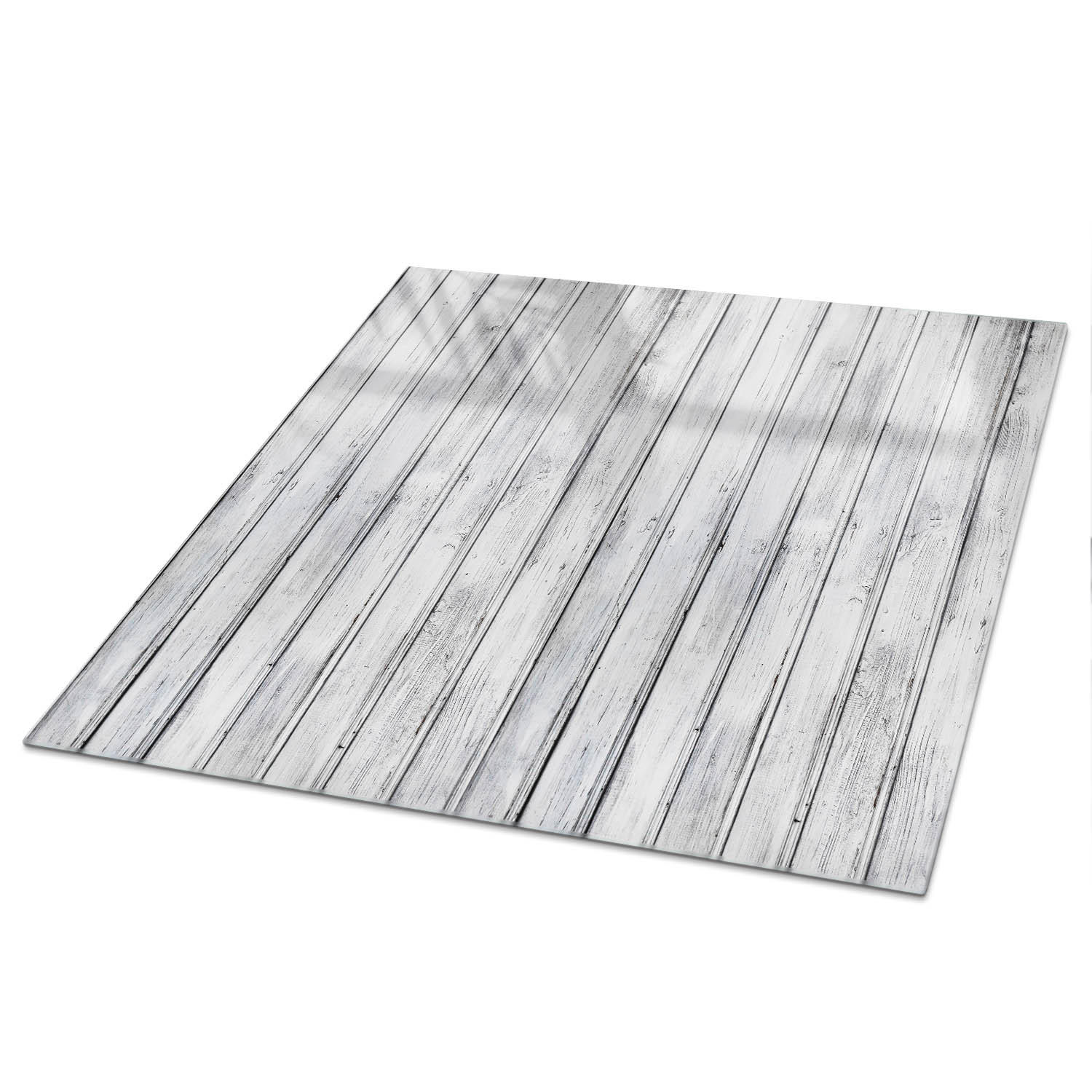 TISCHPLATTE 50x50 cm – Holzstruktur - Braun, Glas (50/50/0.4cm) - Wallfluent