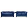 COUCHGARNITUR 3+2 - Samt - Dunkelblau - CHESTERFIELD - Blau, Textil (88/72/205cm) - Vente-Unique