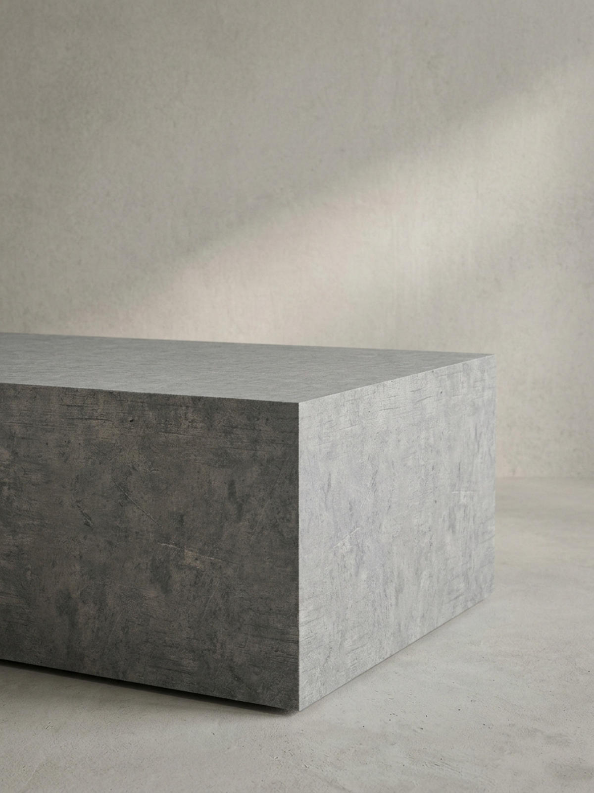COUCHTISCH Würfelform in Beton-Optik – minimalistisches Design, Grau 100x50x30 cm - Grau, Holzwerkstoff (50/100/30cm) - KADIMA DESIGN