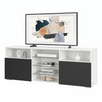 LOWBOARD Granada Front in Schwarz matt - Schwarz, Holzwerkstoff (146/54/35cm) - Vladon