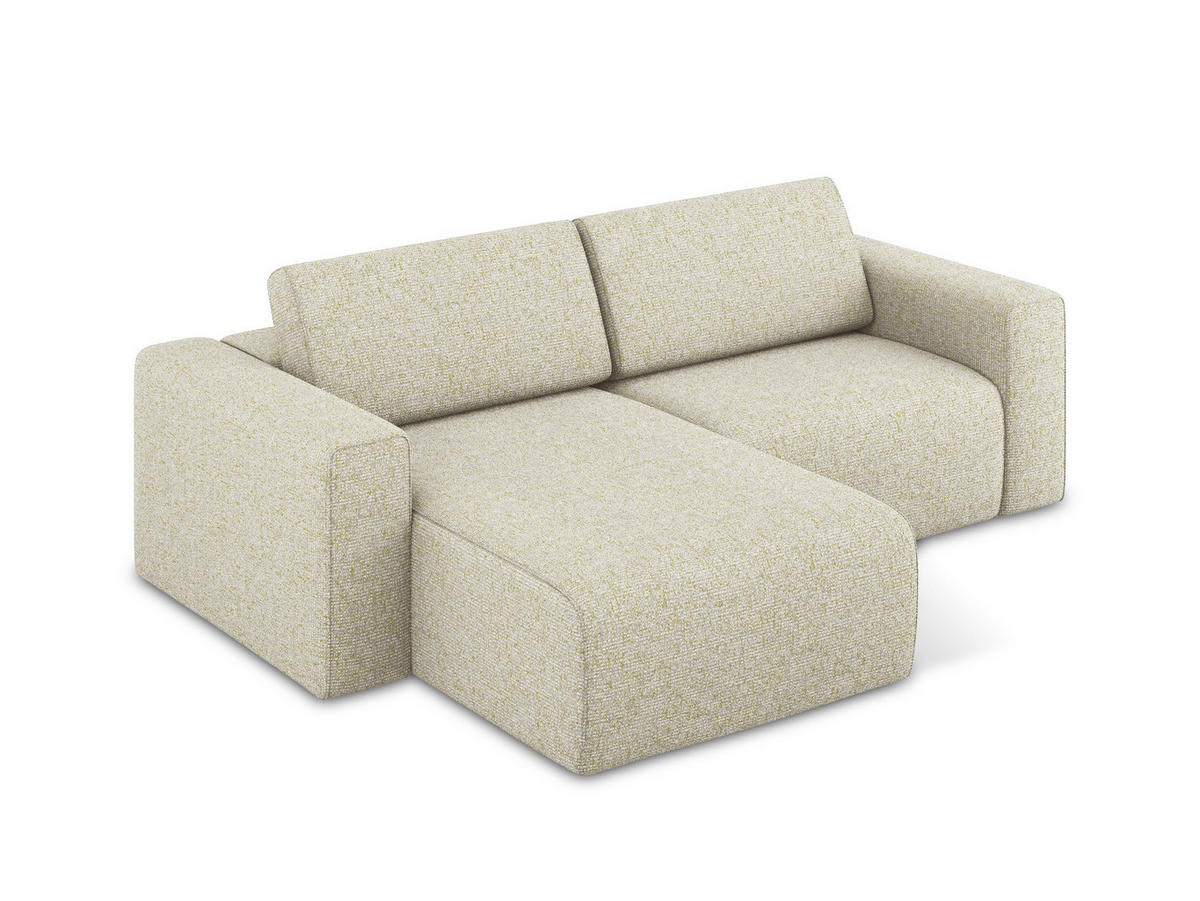 ECKSOFA Links Strukturstoff Stoff Beige - Beige/Creme, Kunststoff/Textil (167/224cm) - Makamii