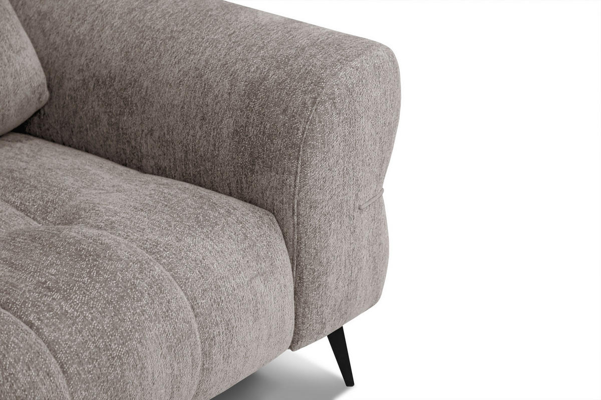 SOFA SALVINI 2,5-Sitzer, dunkelbeige - Beige, Holz/Textil (206/88/99cm) - Courtois Laville