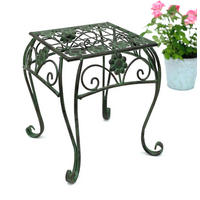 BLUMENHOCKER eckig Metall Grün 29,5/29,5/32 cm - Grün, Metall (29.5/32/29.5cm) - DanDiBo