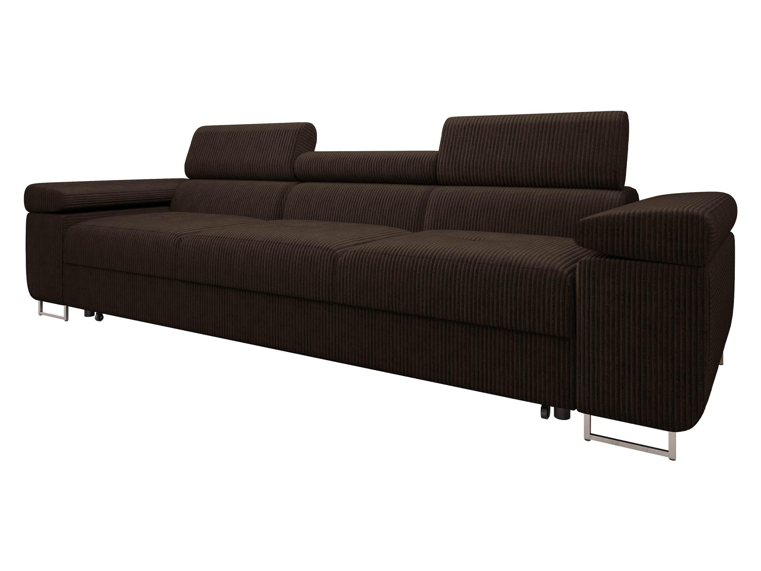 SCHLAFSOFA Torezio 3 Bis Cord - Nussbaumfarben, Holz/Textil (263/90/102cm) - MIRJAN24