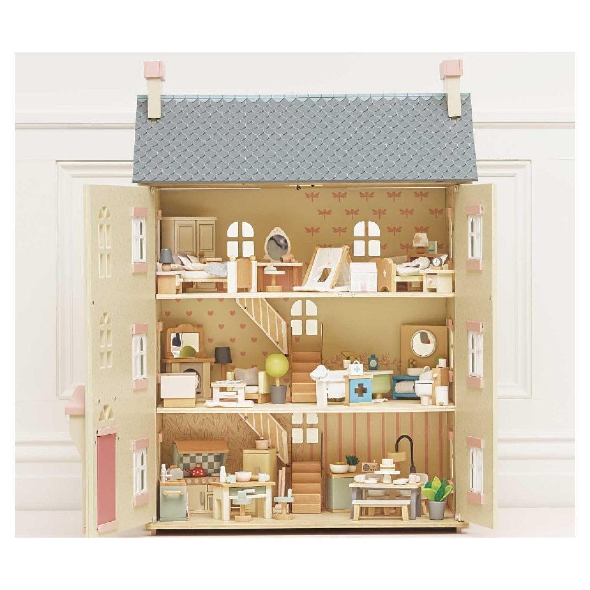 LE Toy Van Puppenhaus Zubehör Kinderzimmer Daisy Lane - Ahornfarben, Holz (29/39/48cm) - Le Toy Van
